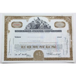 1958 Studebaker-Packard Corporation Stock Certificate - Y0159280 - 25 Shares