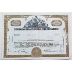 1958 Studebaker-Packard Corporation Stock Certificate - Y0152433 - 20 Shares