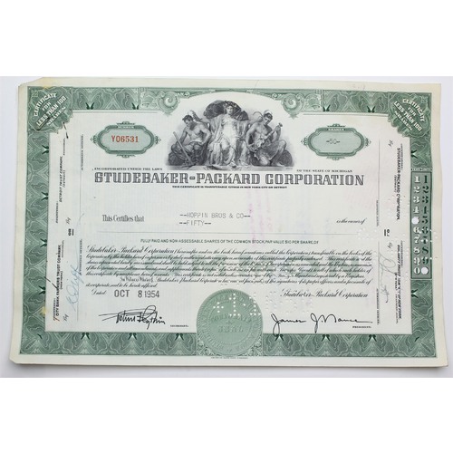 1954 Studebaker-Packard Corporation Stock Certificate - Y06531 - 50 Shares