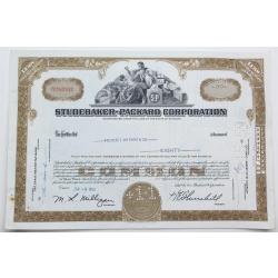 1959 Studebaker-Packard Corporation Stock Certificate - Y0160532 - 80 Shares