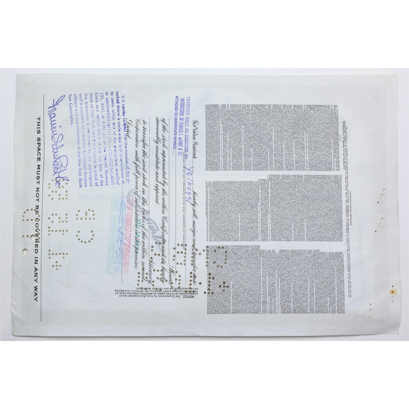 1959 Studebaker-Packard Corporation Stock Certificate - Y0160532 - 80 Shares