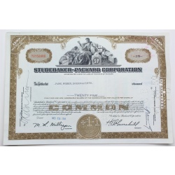 1958 Studebaker-Packard Corporation Stock Certificate - Y0152886 - 25 Shares