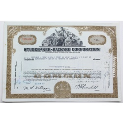 1958 Studebaker-Packard Corporation Stock Certificate - Y0146489 - 81 Shares