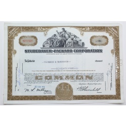 1958 Studebaker-Packard Corporation Stock Certificate - Y0157221 - 75 Shares