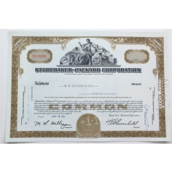 1959 Studebaker-Packard Corporation Stock Certificate - Y0159860 - 50 Shares
