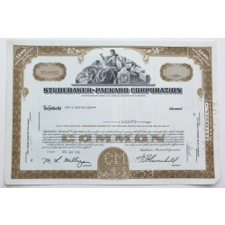 1958 Studebaker-Packard Corporation Stock Certificate - Y0149932 - 20 Shares