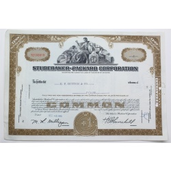 1958 Studebaker-Packard Corporation Stock Certificate - Y0155819 - 4 Shares
