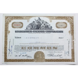 1958 Studebaker-Packard Corporation Stock Certificate - Y0158270 - 4 Shares
