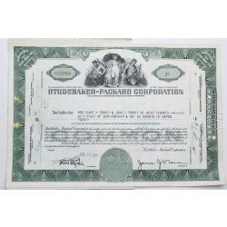 1956 Studebaker-Packard Corporation Stock Certificate - Y072099 - 20 Shares