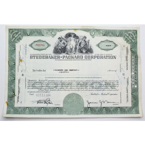 1954 Studebaker-Packard Corporation Stock Certificate - P01784 - 60 Shares