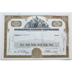 1958 Studebaker-Packard Corporation Stock Certificate - Y0147013 - 40 Shares
