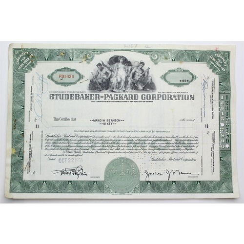 1954 Studebaker-Packard Corporation Stock Certificate - P01636 - 60 Shares