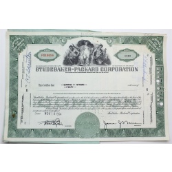 1954 Studebaker-Packard Corporation Stock Certificate - P010096 - 40 Shares