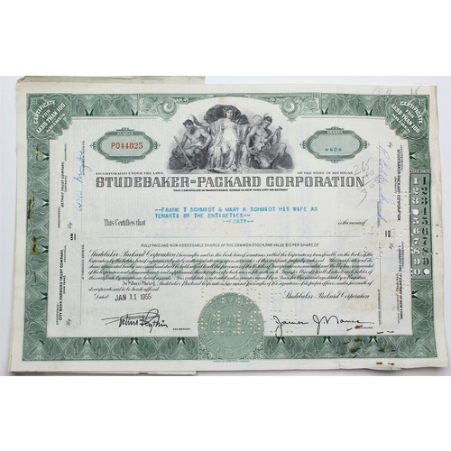 1955 Studebaker-Packard Corporation Stock Certificate - P044025 - 40 Shares