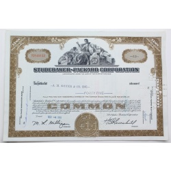 1958 Studebaker-Packard Corporation Stock Certificate - Y0149152 - 45 Shares