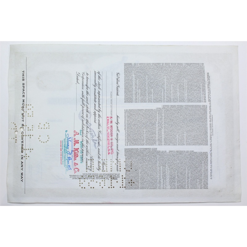 1958 Studebaker-Packard Corporation Stock Certificate - Y0149152 - 45 Shares