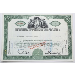 1958 Studebaker-Packard Corporation Stock Certificate - Y0138804 - 5 Shares