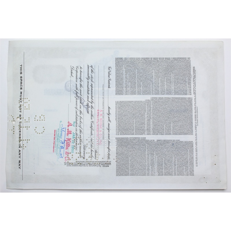 1959 Studebaker-Packard Corporation Stock Certificate - Y0160294 - 45 Shares