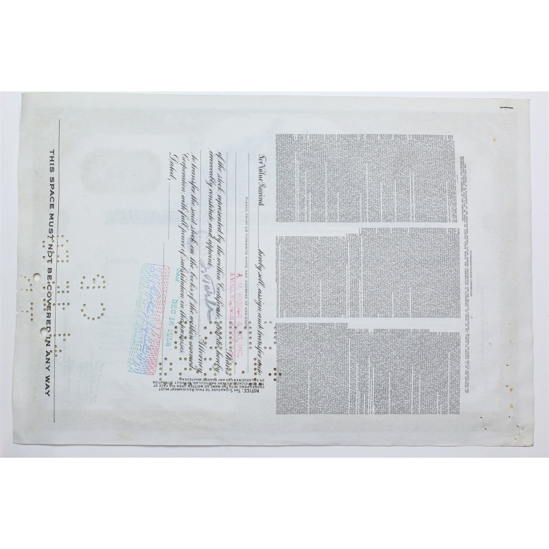 1958 Studebaker-Packard Corporation Stock Certificate - Y0157669 - 4 Shares