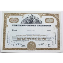 1958 Studebaker-Packard Corporation Stock Certificate - Y0158988 - 10 Shares