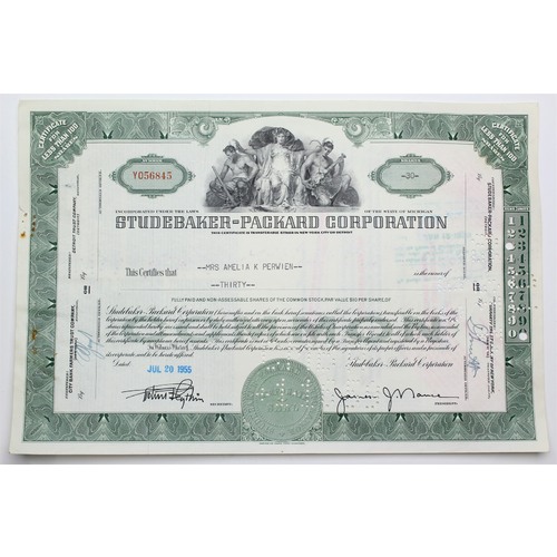 1955 Studebaker-Packard Corporation Stock Certificate - Y056845 - 30 Shares