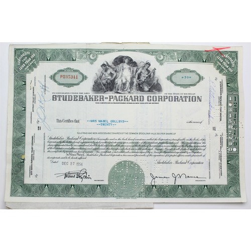 1954 Studebaker-Packard Corporation Stock Certificate - P035341 - 20 Shares