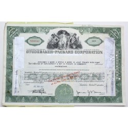 1957 Studebaker-Packard Corporation Stock Certificate - Y086842 - 20 Shares