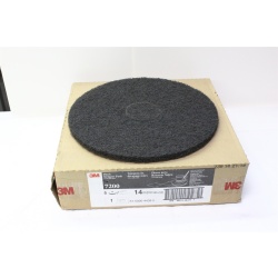 3M 7200 14" Black Stripping Floor Pad - 5/Case