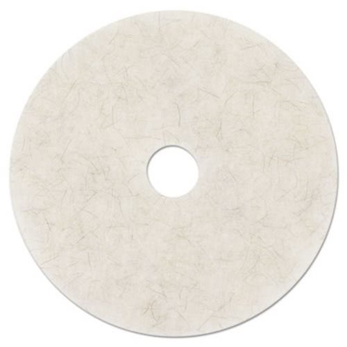 Case of 5 3M 3300 27" Natural Blend White Light Duty Burnishing Floor Pad