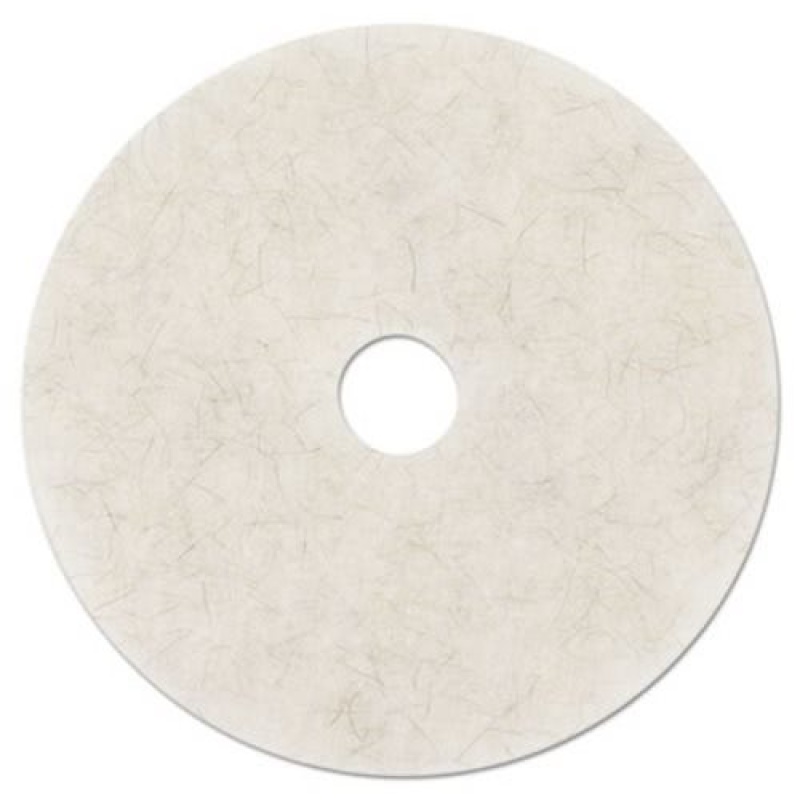 Case of 5 3M 3300 27" Natural Blend White Light Duty Burnishing Floor Pad
