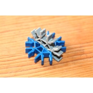 Lot of 25 - KNEX SILVER DARK GRAY Metallic 4-Pos. - BLUE 7 Pos. (2 in 1)