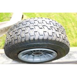 16X6.50-8 4 PLY Turf Tread Lawn and Garden Tire - Inner Tube and 9" Wheel Rim 