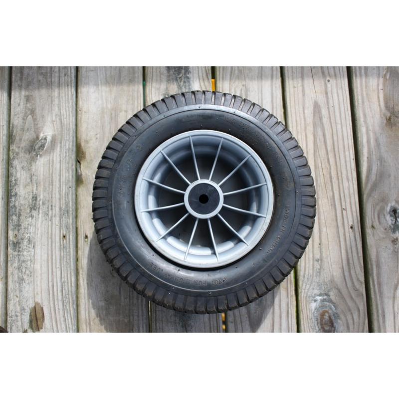 16X6.50-8 4 PLY Turf Tread Lawn and Garden Tire - Inner Tube and 9" Wheel Rim 