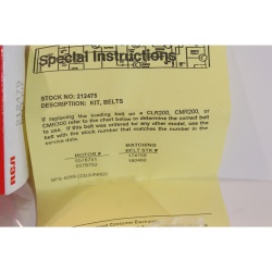RCA BELT KIT 212475