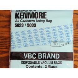 KENMORE 5023 / 5033 CANISTER VACUUM BAGS VBC BRAND