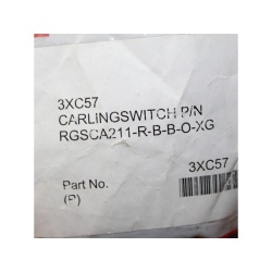 SWITCH CURVETTE CARLING 3xc57 20A 125V, 15A 250V RGSCA211-R-B-B-O-XG