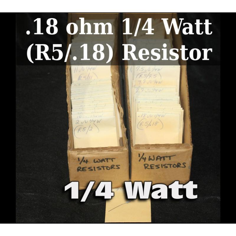 .18 ohm 1/4 Watt (R5/.18) Resistor - 63832