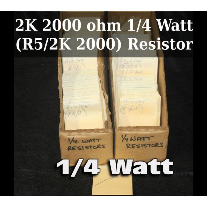 2K 2000 ohm 1/4 Watt (R5/2K 2000) Resistor  - 63885
