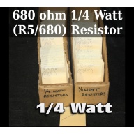 680 ohm 1/4 Watt (R5/680) Resistor  - 63976