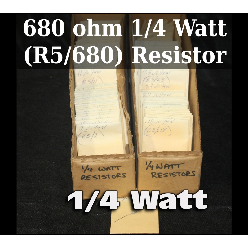 680 ohm 1/4 Watt (R5/680) Resistor  - 63976