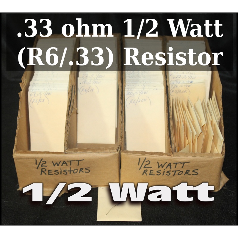 .33 ohm 1/2 Watt (R6/.33) Resistor  - 64017