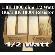 1.8K 1800 ohm 1/2 Watt (R6/1.8K 1800) Resistor  - 64069