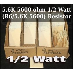 5.6K 5600 ohm 1/2 Watt (R6/5.6K 5600) Resistor  - 64081