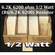 6.2K 6200 ohm 1/2 Watt (R6/6.2K 6200) Resistor  - 64082