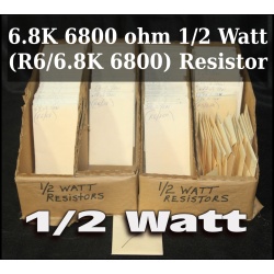6.8K 6800 ohm 1/2 Watt (R6/6.8K 6800) Resistor  - 64083