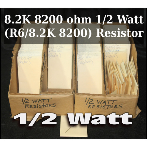 8.2K 8200 ohm 1/2 Watt (R6/8.2K 8200) Resistor  - 64085