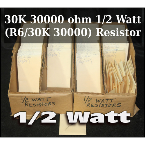 30K 30000 ohm 1/2 Watt (R6/30K 30000) Resistor  - 64096