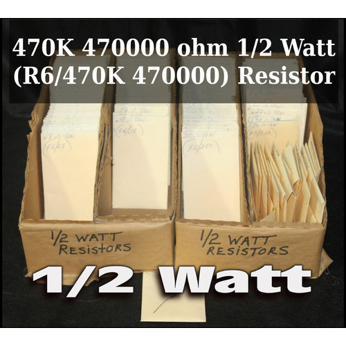 470K 470000 ohm 1/2 Watt (R6/470K 470000) Resistor  - 64102