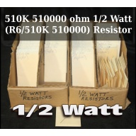 510K 510000 ohm 1/2 Watt (R6/510K 510000) Resistor  - 64103