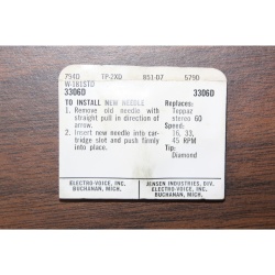 Electro-Voice Replacement Phonograph Needle Stylus 3306D